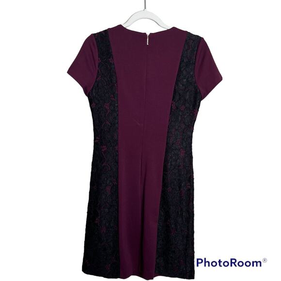 Karl Lagerfeld Paris Womans Color Block Dress With Lace Size 4 - Picture 3 of 9